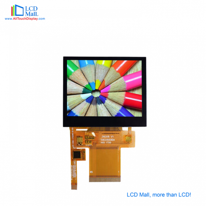전체 뷰 앵글 3.5'' TFT LCD 터치 패널 IPS 디스플레이 24 비트 RGB SPI 인터페이스 0