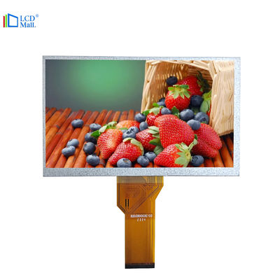 7인치 WVGA TFT LCD 디스플레이 800*480 해상도 6 오'클럭 시야 방향 LCD 화면