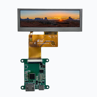 전체 뷰 3.9 인치 HDMI TFT LCD 디스플레이 480 * 128 터치 스크린 넓은 온도 및 높은 밝기
